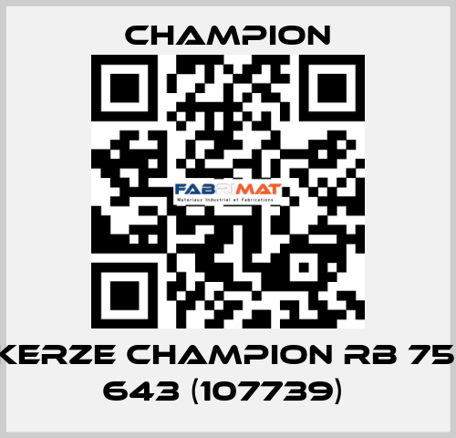 Zündkerze CHAMPION RB 75 N/012 643 (107739)  Champion