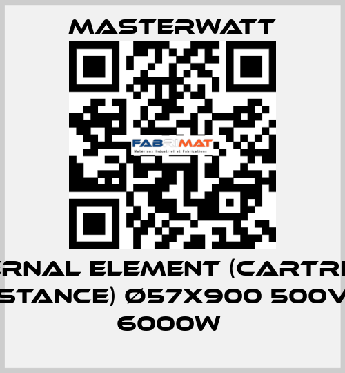 Internal element (cartridge Resistance) Ø57x900 500V/3Ph 6000W  Masterwatt