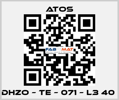 DHZO – TE – 071 – L3 40  Atos