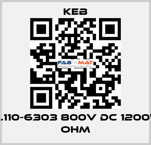 17.BR.110-6303 800V DC 1200W 30 OHM KEB