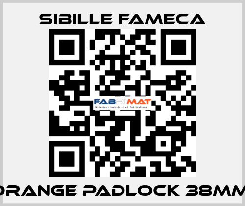 ORANGE PADLOCK 38MM  Sibille Fameca