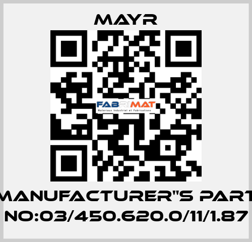 Manufacturer"s Part No:03/450.620.0/11/1.87 Mayr