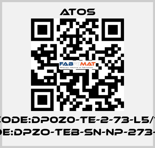 old code:DP0Z0-TE-2-73-L5/1; new code:DPZO-TEB-SN-NP-273-L5/I Atos