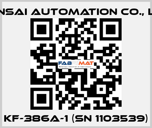 KF-386A-1 (SN 1103539) KANSAI Automation Co., Ltd.