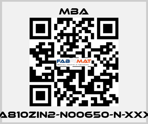 MBA810ZIN2-N00650-N-XXXXX MBA