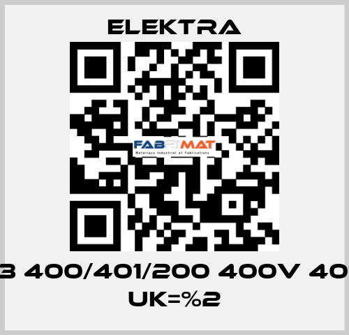 ERL3 400/401/200 400V 401.2A Uk=%2 ELEKTRA