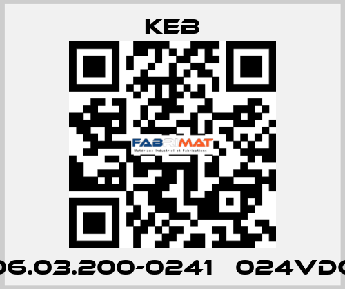 06.03.200-0241   024VDC KEB