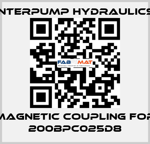 magnetic coupling for 200BPC025D8 Interpump hydraulics