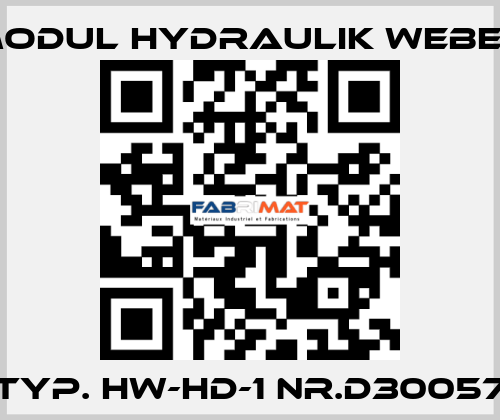 Typ. HW-HD-1 Nr.D30057 MODUL HYDRAULIK WEBER