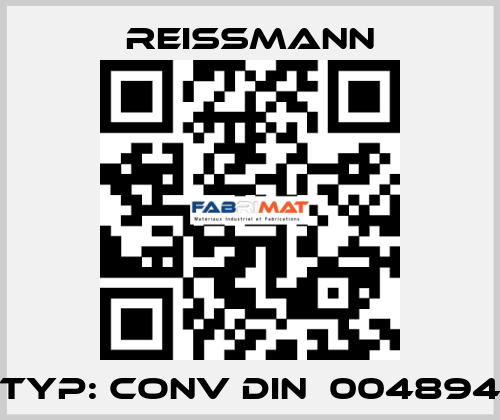 Typ: CONV DIN  004894 Reissmann