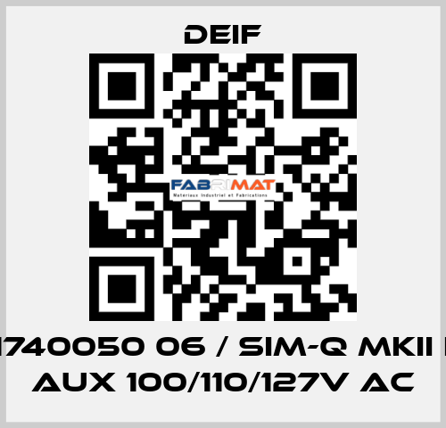 2961740050 06 / SIM-Q MKII LF, V aux 100/110/127V AC Deif