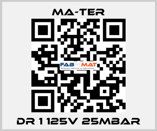 DR 1 125V 25mbar MA-TER