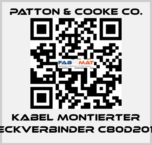 Kabel montierter Steckverbinder C80D2016x Patton & Cooke Co.