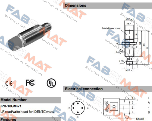 p/n: 121115, Type: IPH-18GM-V1 Pepperl-Fuchs