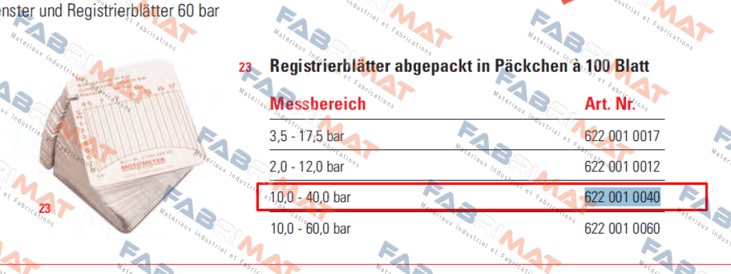 622 001 0040  Motometer