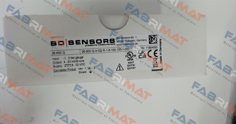 26.600 G-X102-R-1-8-100-1-000 Bd Sensors