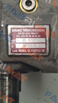 Dynabox 35 Basic 10,25 P H3 BMF70/500 AM N°5 Ø14 mm 4578404 Girard Transmissions