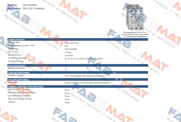 100-C97KF00 Allen Bradley (Rockwell)