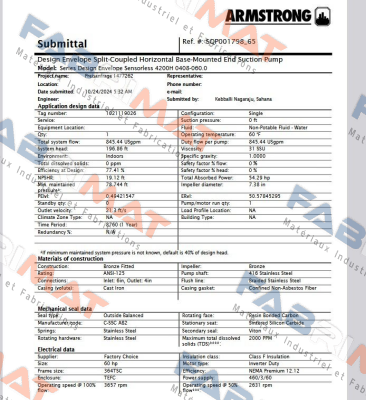 4200H 0408- 060.0 Armstrong