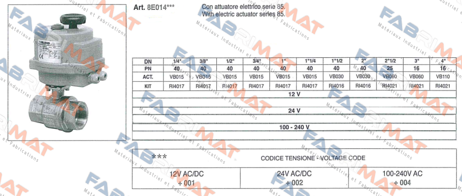 8E014 220V 1  Valbia