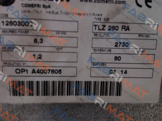 TLZ 280 RA Comefri