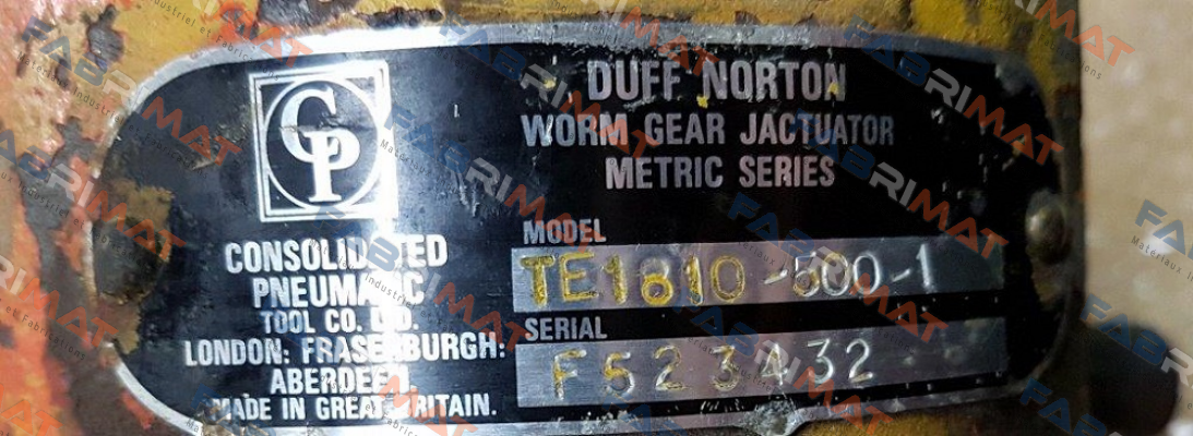 F523432 Model: TE1810-500-1 Duff Norton