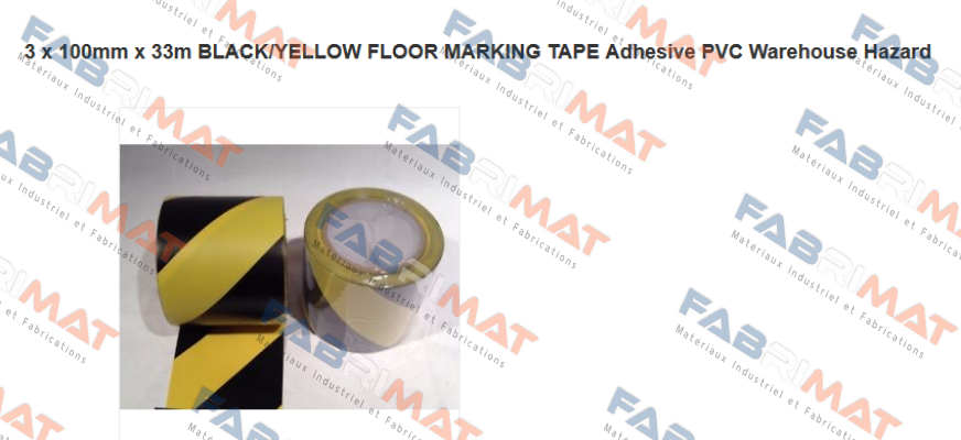 Black/Yellow Vinyl Hazard Tape  3M