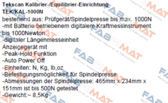 TEK/KAL-1000N  Tekscan