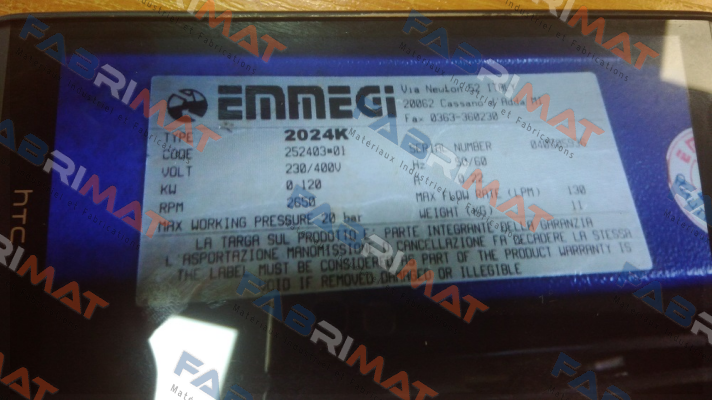 2024K -230/400 V (Code252403001) Emmegi