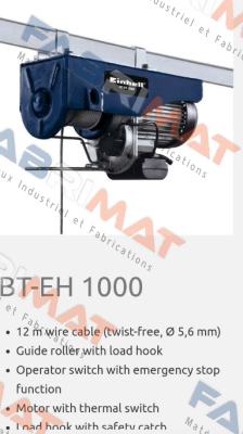 BT-EH 1000 obsolete, replaced by   TC-EH 1000 Einhell