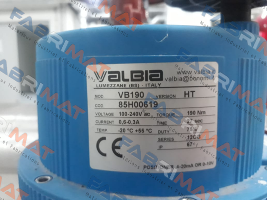 VB190 HT, cod.85H00619 Valbia