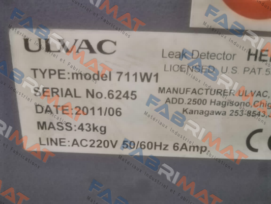 Model 711W1 ULVAC