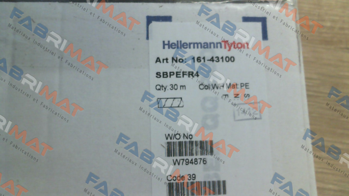 p/n: 161-43100; Type: SBPEFR4 Hellermann Tyton