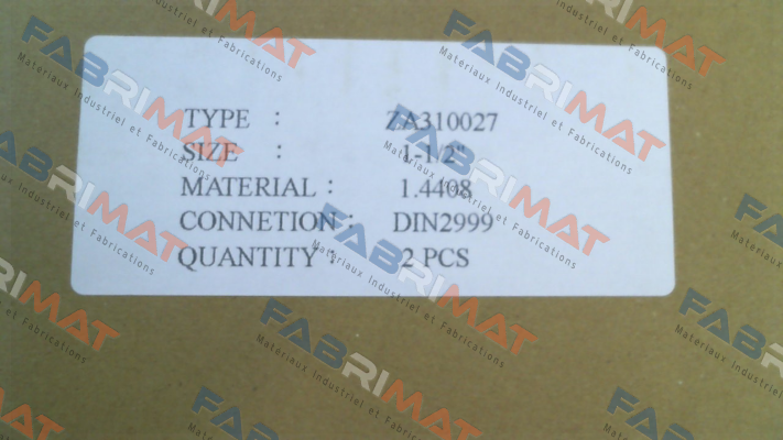 11/2", PN64, 1.4408/PTFE-FKM (ZA310027) End Armaturen