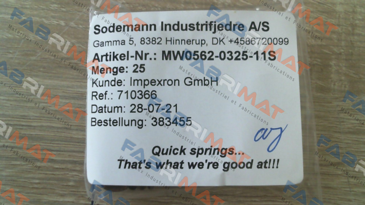 MW0562-0325-11S Sodemann