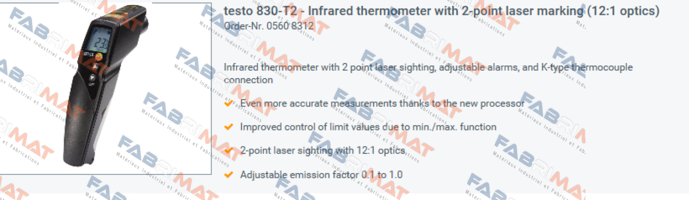 P/N: 0560 8312, Type: 830-T2 Testo