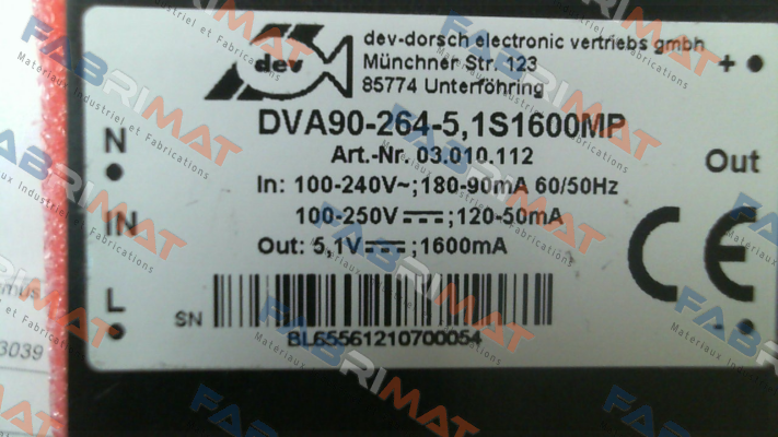 DVA90-264-5, 1S1600MP DEV-Dorsch Electronic