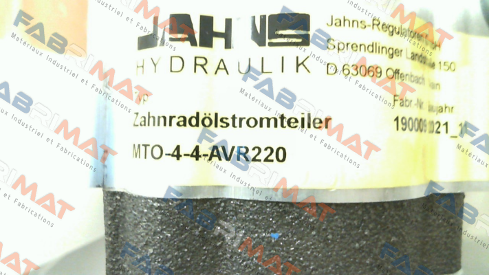 MTO-4-4-AVR220 Jahns hydraulik