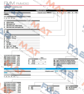 FMM-050-1-B-A-C-M25-N-P01 MP Filtri