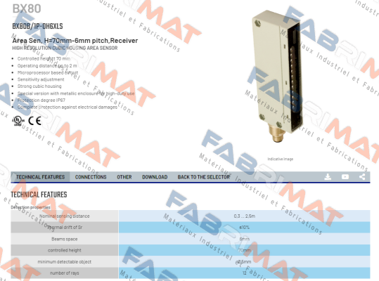 BX80B/1P-0H6XLS Micro Detectors / Diell