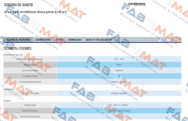 CX2E0RA/05-048VTB Micro Detectors / Diell