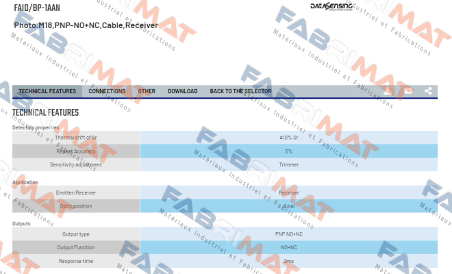 FAID/BP-1AAN Micro Detectors / Diell