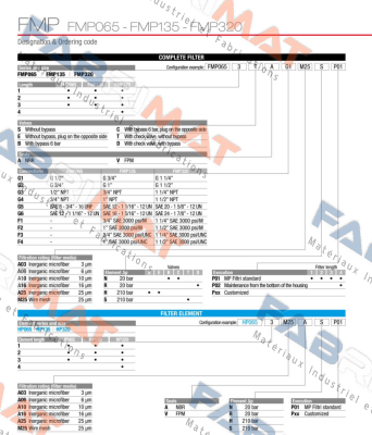 FMP-135-1-B-A-G1-A10-N-P01 MP Filtri