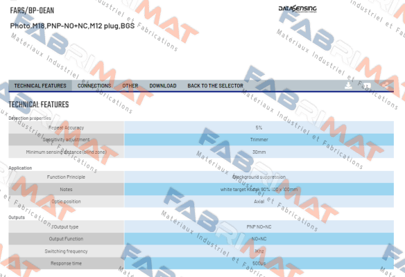 FARS/BP-0EAN Micro Detectors / Diell