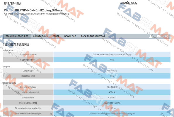 FFI8/BP-1EAN Micro Detectors / Diell