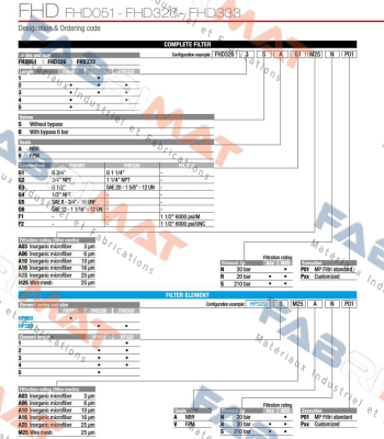 FHD-051-5-B-A-G1-A16-R-P01 MP Filtri