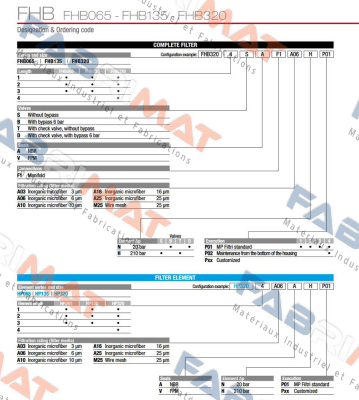 FHB-135-2-S-A-F1-A10-H-P01 MP Filtri