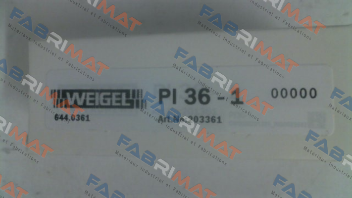 Nr. 644.0361 / Type PI 36-1 Weigel