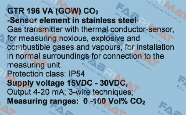 GTR 196 VA (GOW) CO2     Ados